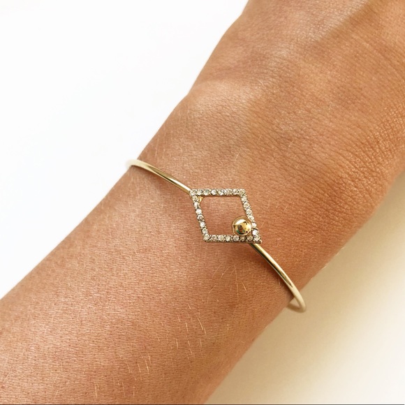 New York & Company Jewelry - New York & Company gold crystal bangle bracelet